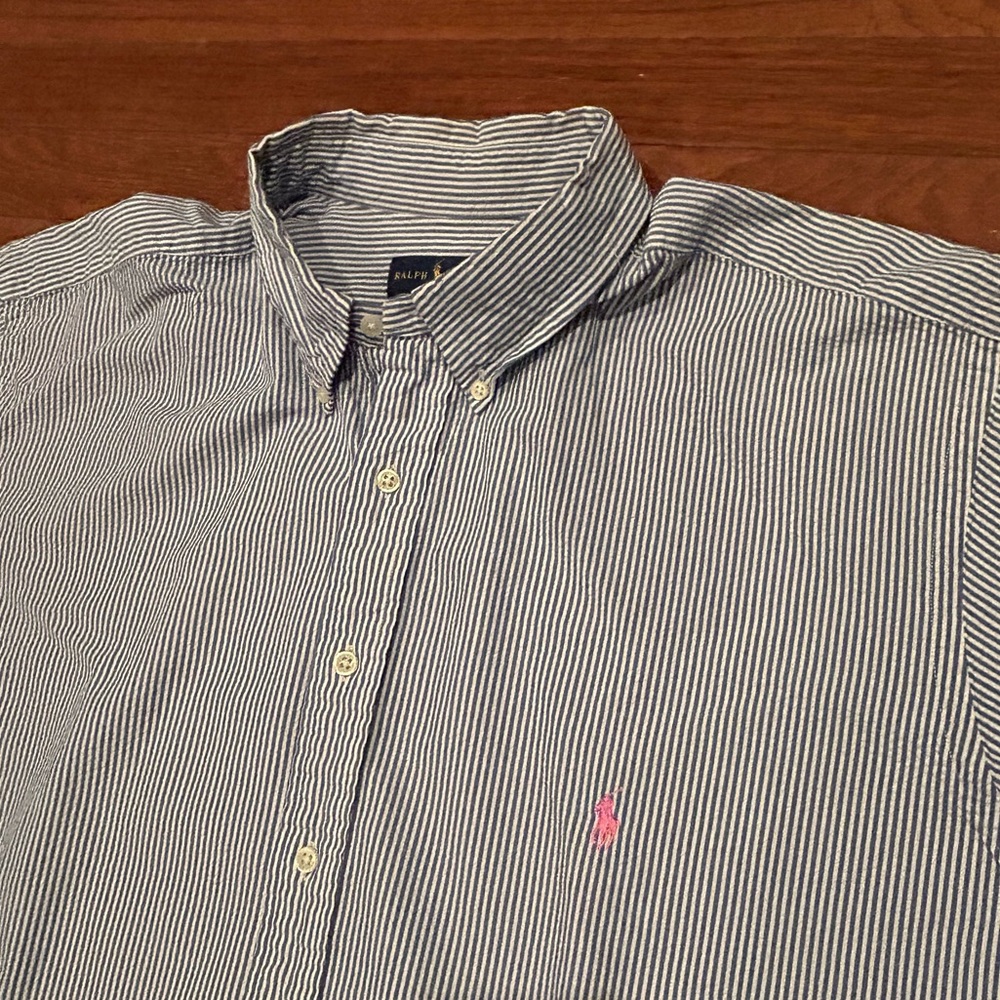 Polo Ralph Lauren Men’s size 2XLT Seersucker Short Sleeve Button Down Shirt